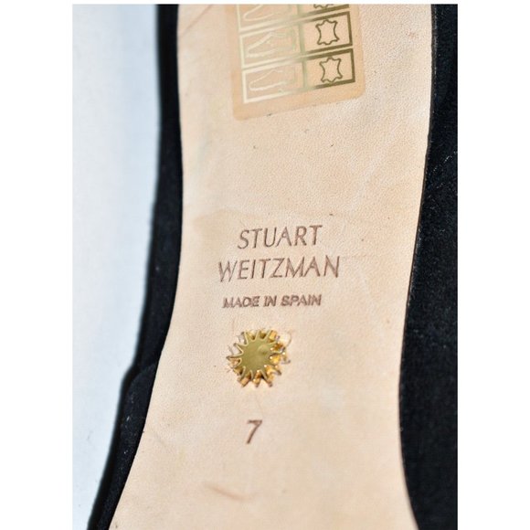 $850 Stuart Weitzman Stuart 85 Knee High Pointed Toe Zip Boot SUEDE 7 (PA19) - Picture 8 of 8